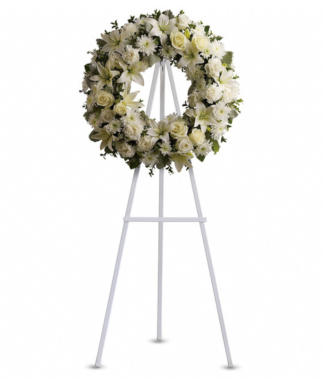 Mixed Bold Colors Cremation Wreath | Louisville Funeral Flowers